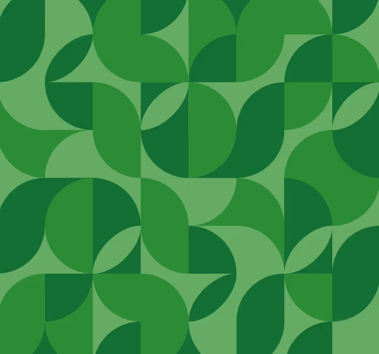 Zielona roleta retro geometryczny - TenStickers