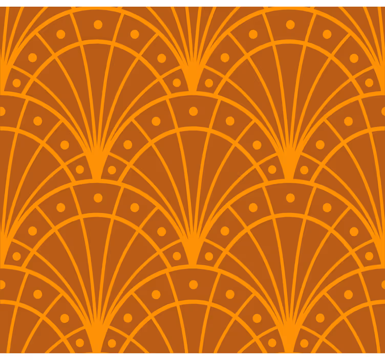 Roleta do salonu eleganckie pomarańczowe artdeco - TenStickers