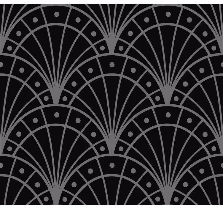 Roleta do salonu elegancki czarny art deco - TenStickers