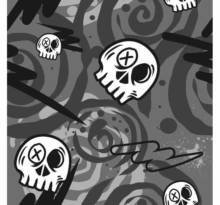 Młodzieżowa roleta graffiti z czaszkami - TenStickers
