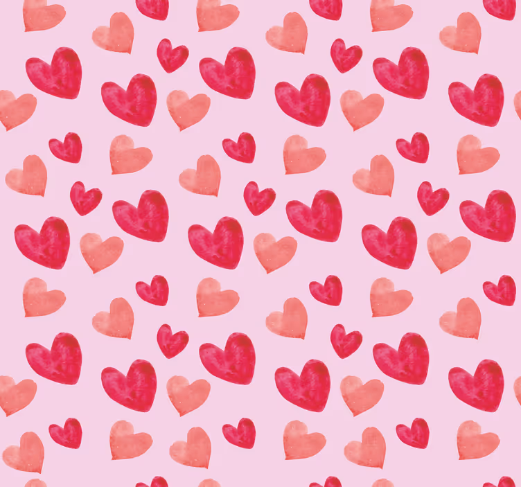 Romantyczna roleta różowy wzór serca - TenStickers