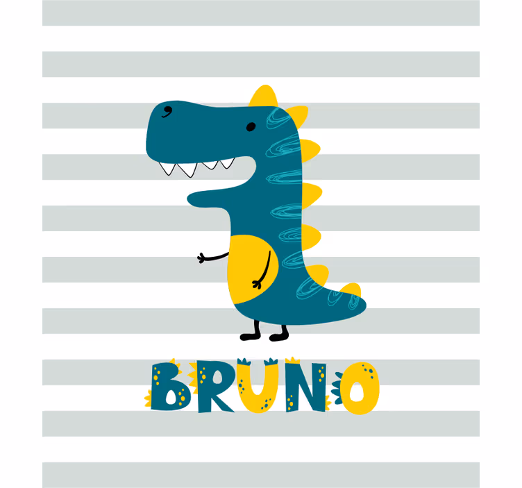 Roleta dla dzieci z dinozaurem personalizowane imię - TenStickers