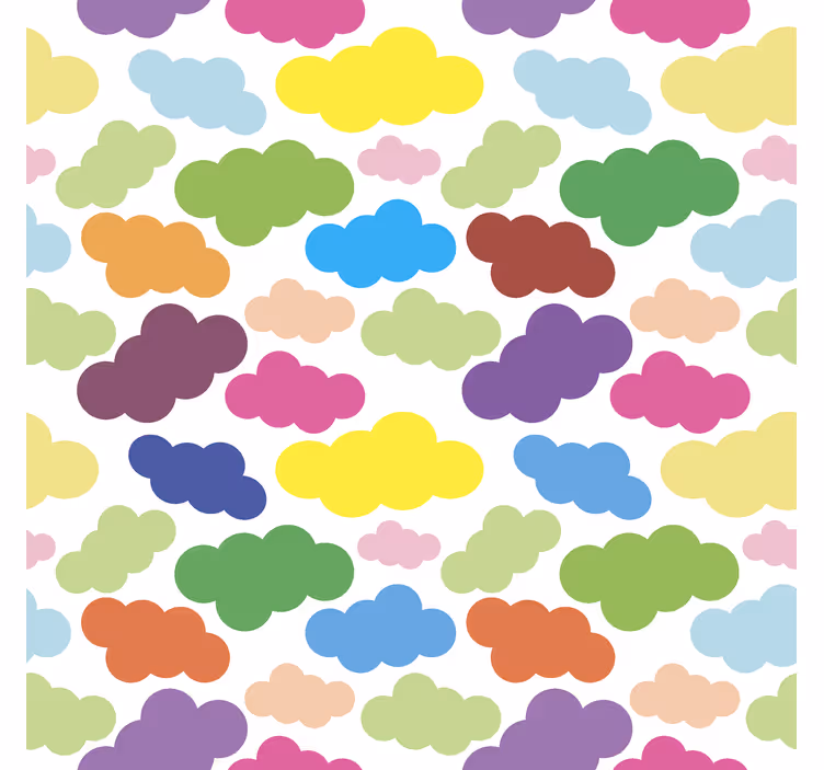 Roleta w chmury kolorowy wzór - TenStickers