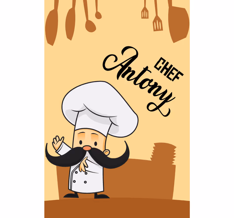 Roleta kuchenna spersonalizowany szef kuchni - TenStickers