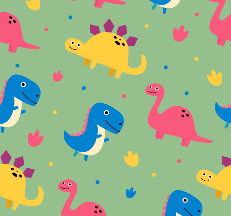 Roleta z dinozaurami kolorowy styl - TenStickers