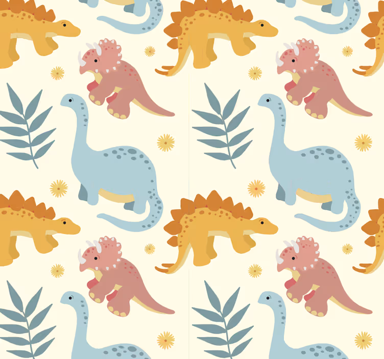 Roleta z dinozaurami minimalistyczny styl - TenStickers