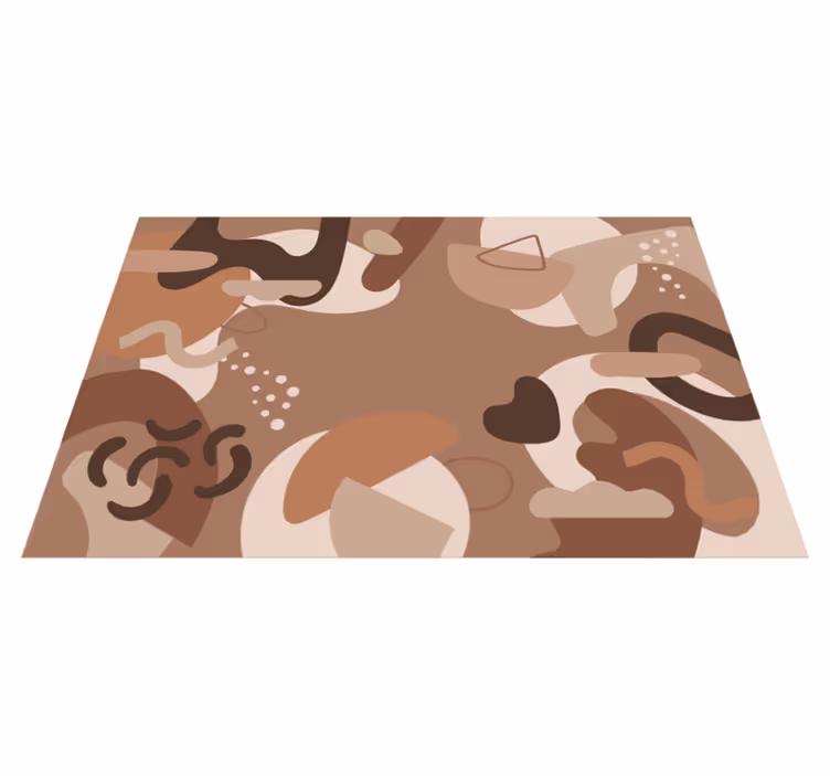 Podkładka na stół nowoczesna abstrakcyjne kształty mocha mousse - TenStickers