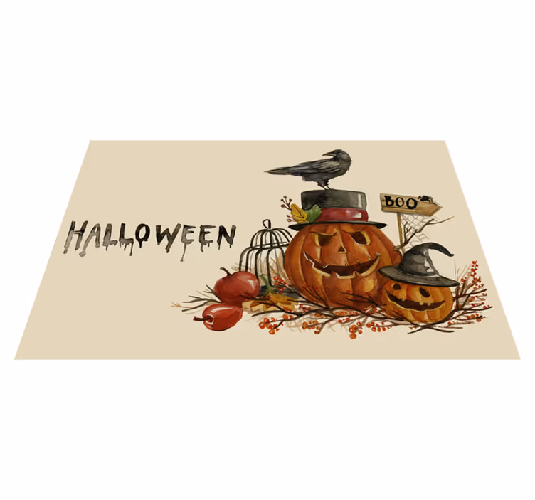 Podkładka na stół halloween uroczym ułożeniem dyni - TenStickers