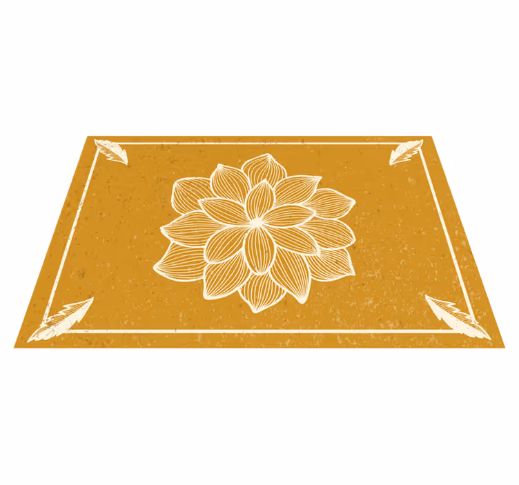 Podkładki na stół żółta mandala kwiaty - TenStickers
