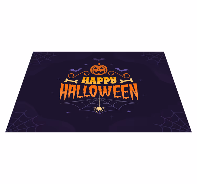 Podkładki na stół Happy Halloween z dynią - TenStickers