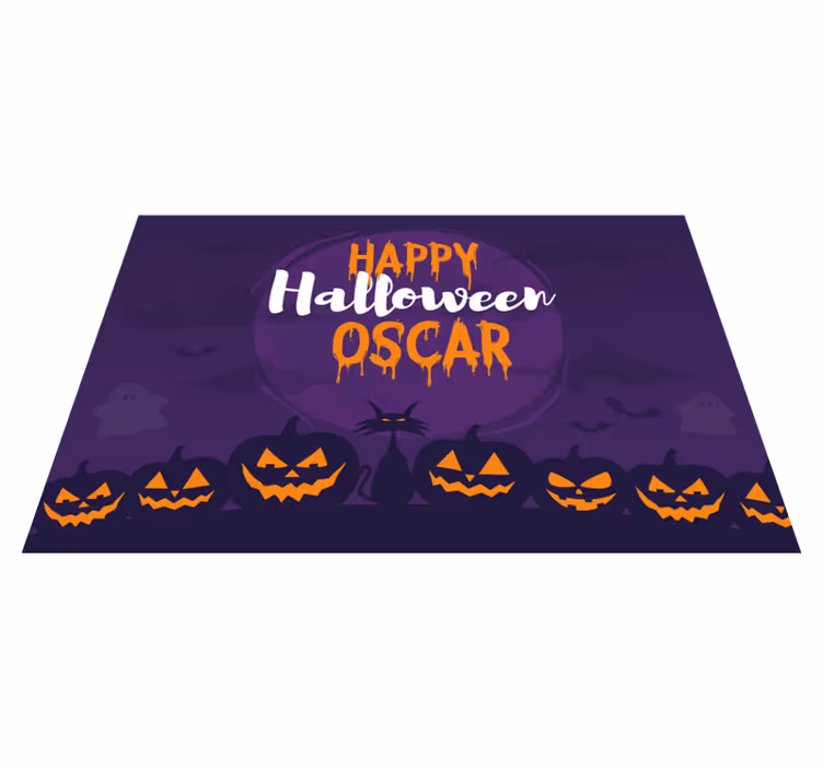 Podkładki na stół z imieniem Happy Halloween z imieniem - TenStickers