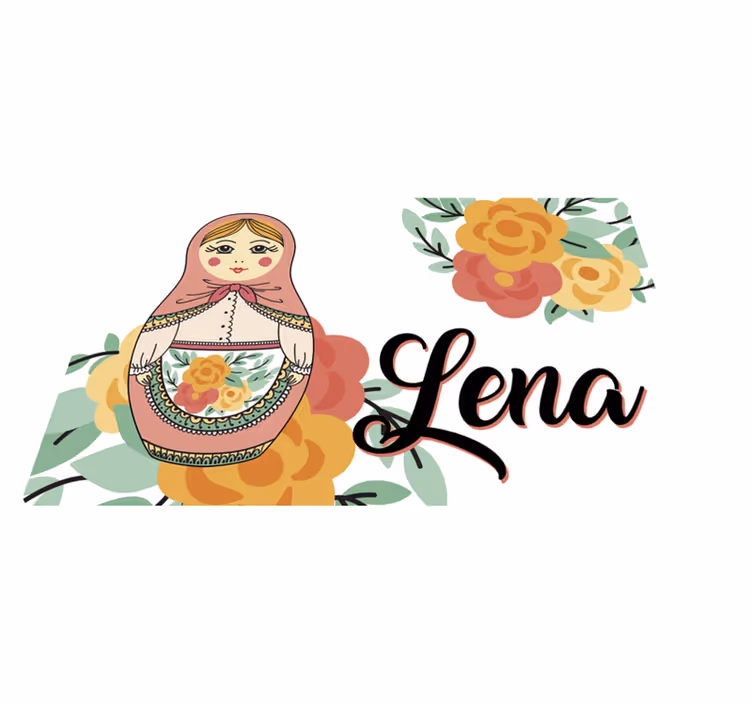 Podkładki na stół z Rosyjską laleczka  - TenStickers