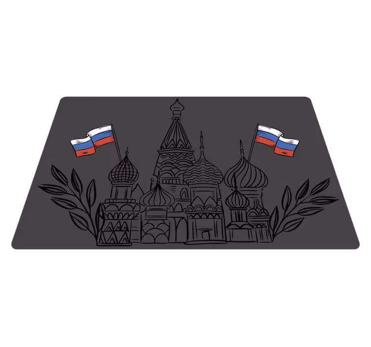 Podkładka na stół oryginalna sylwetki architektoniczne rosji - TenStickers