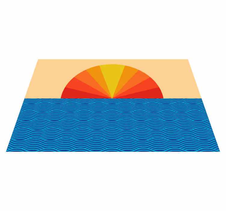 Podkładka na stół z wzorami fale oceanu o wschodzie - TenStickers