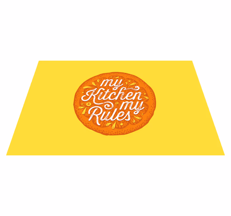 Podkładka na stół z tekstem zasady kuchenne - TenStickers