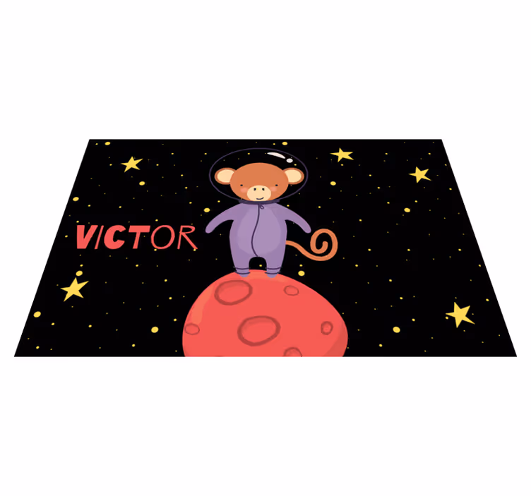 Podkładka na stół dla dzieci przygoda małpki astronauty - TenStickers