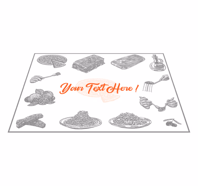 Podkładka na stół oryginalna w stylu ilustracji jedzenia - TenStickers