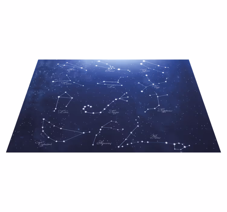 Eleganckie podkładki na stół Niebieskie gwiazdy zodiaku - TenStickers