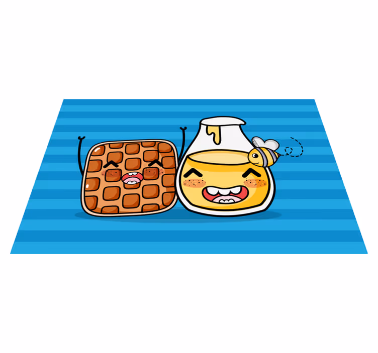 Podkładka na stół dla dzieci urocza wafel i miód - TenStickers