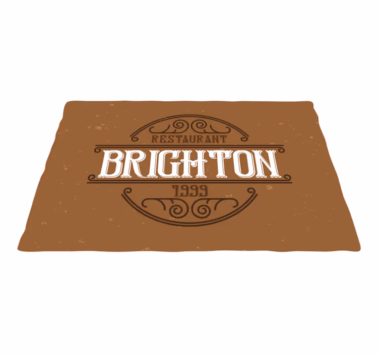 Podkładka na stół z tekstem logo restauracji brighton - TenStickers