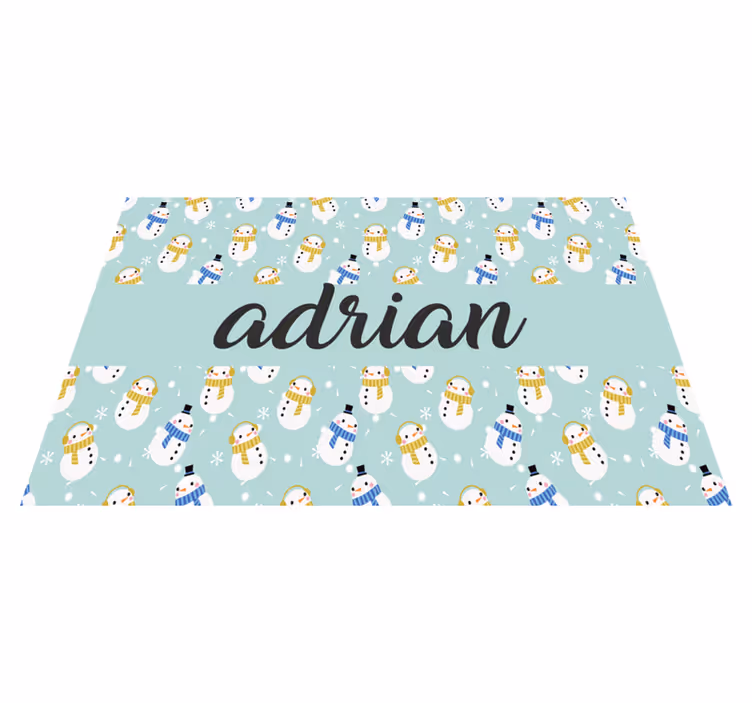 Podkładka na stół świąteczna z personalizowanym bałwankiem - TenStickers