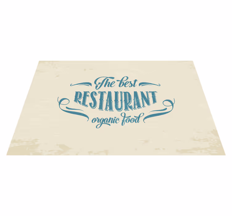 Podkładka na stół z tekstem zdrowa żywność restauracyjna - TenStickers