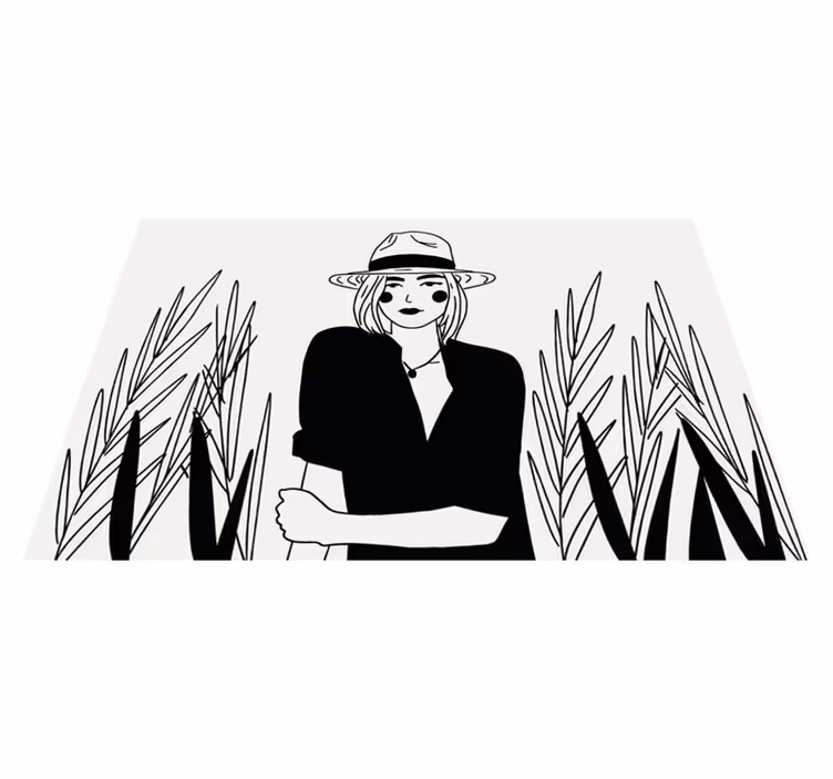 Podkładka na stół oryginalna ilustracja stylowej kobiety - TenStickers