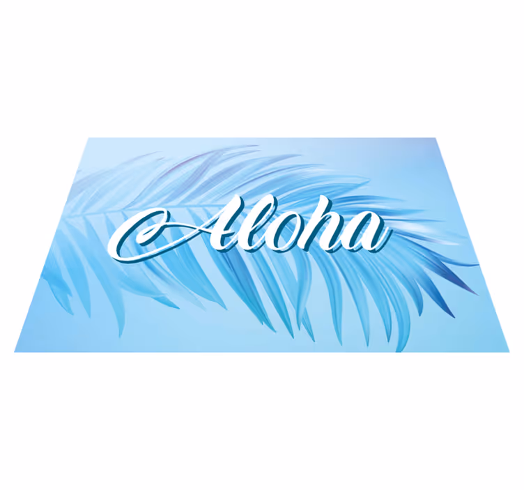 Podkładka na stół z tekstem liście palmowe aloha - TenStickers