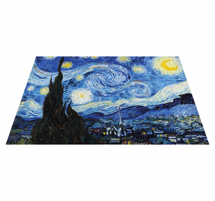 Oryginalne podkładki na stół Gwiaździsta noc van gogha - TenStickers