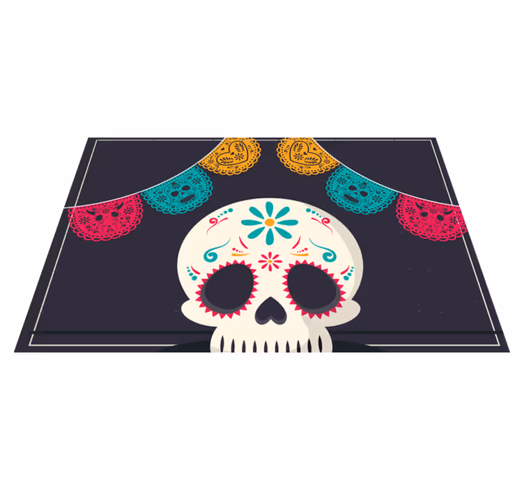 Podkładka na stół halloween z kolorowymi czaszkami - TenStickers