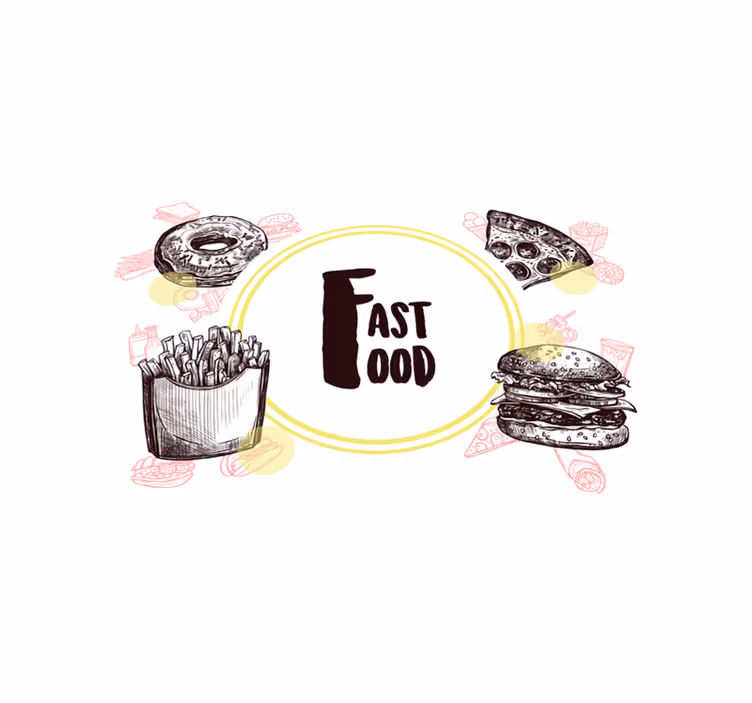 Podkładki na stół do restauracji Ikony żywności - TenStickers