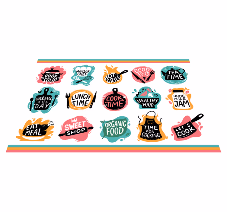 Podkładki na stół do domu czas na gotowanie - TenStickers