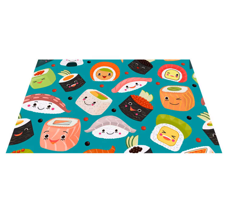 Podkładka na stół dla dzieci z uroczymi sushi - TenStickers