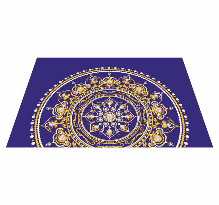 Podkładka na stół oryginalna złożona złota mandala - TenStickers