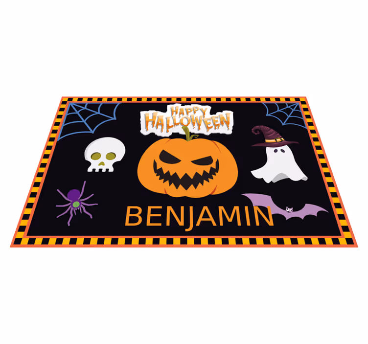 Podkładki pod talerze prostokątne Dzieci Halloween wzór z imienie - TenStickers