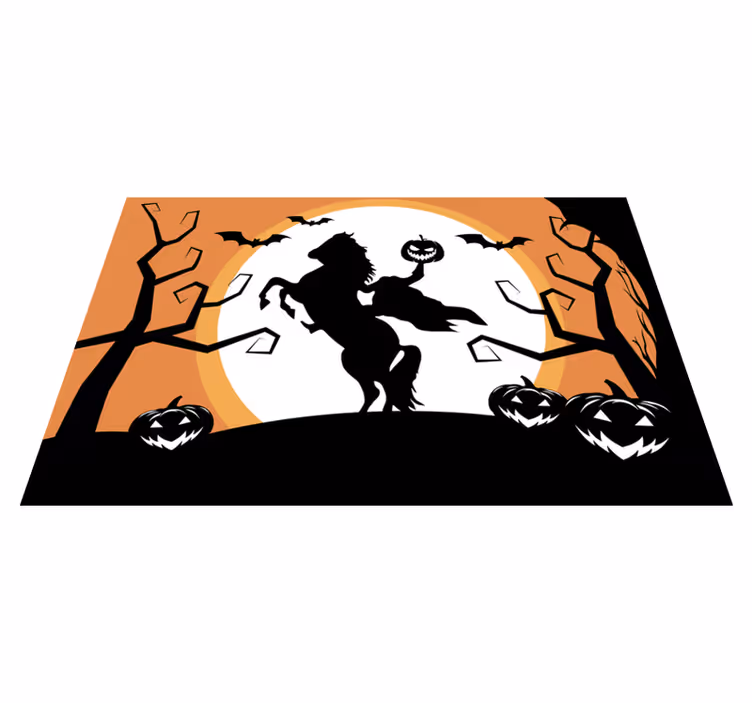 Podkładka na stół halloween koń z dynią - TenStickers