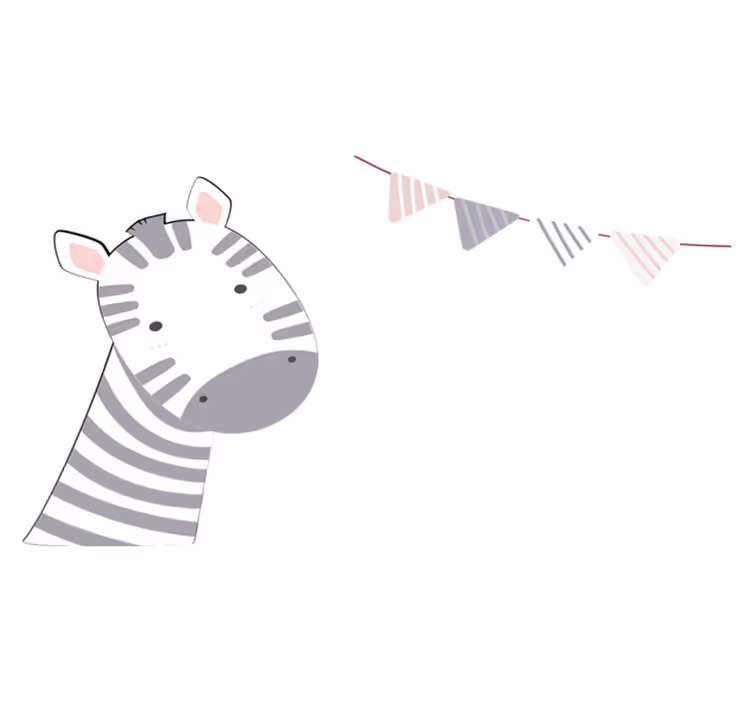 Podkładka na stół dla dzieci z ilustracją głowy zebry - TenStickers
