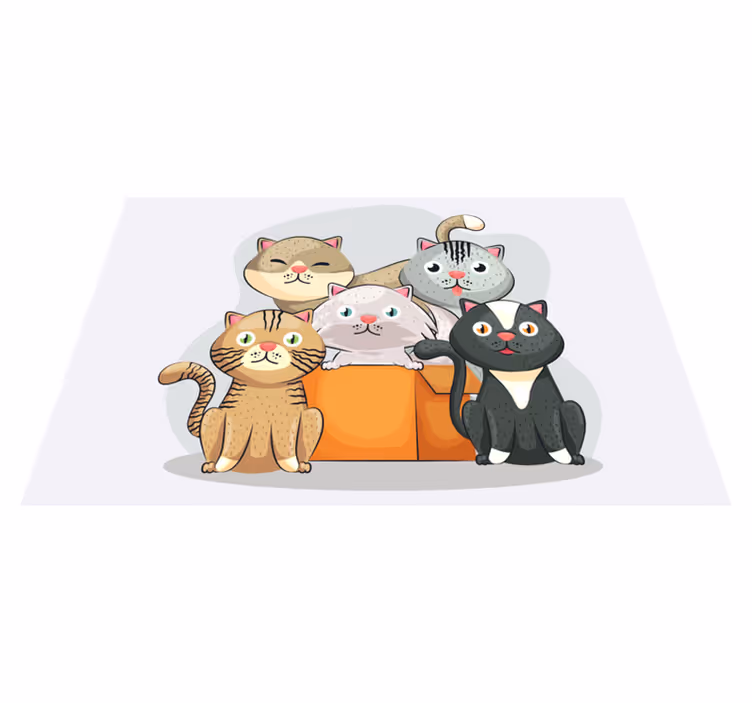 Podkładka na stół dla dzieci Koty w pudełku - TenStickers