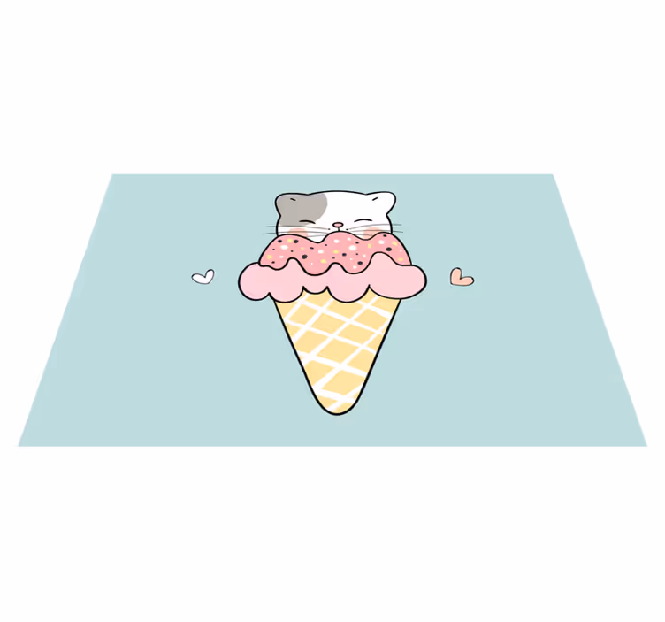 Podkładka na stół dla dzieci Kot i lody - TenStickers