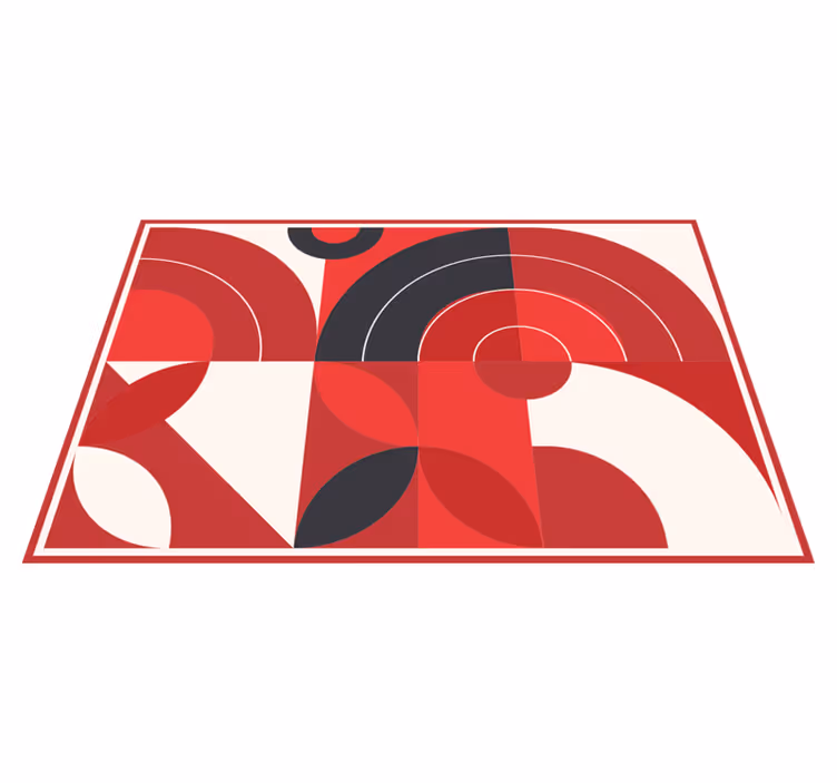 Oryginalna podkładka na stół Czerwona geometryczna sztuka - TenStickers