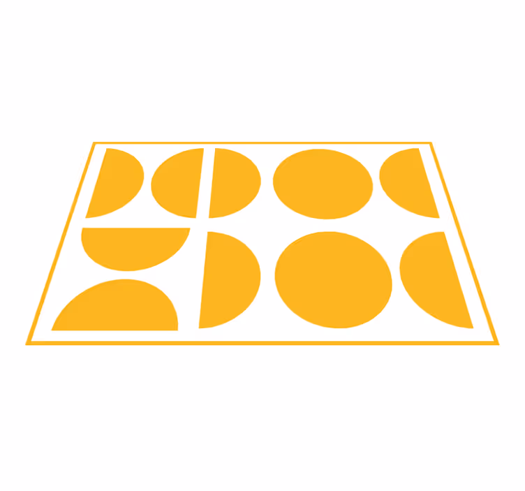 Podkładka na stół nowoczesna Żółty geometryczny kształt - TenStickers