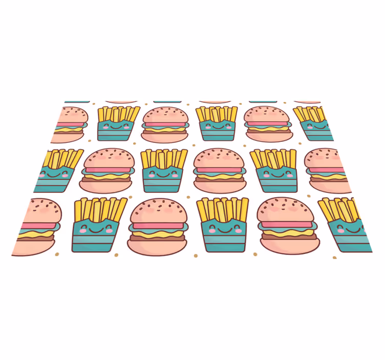 Podkładka na stół dla dzieci wzór szczęśliwego burgera - TenStickers