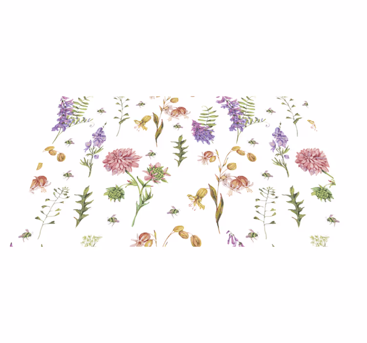 Podkładka na stół oryginalna motyw kwiatowy botaniczny - TenStickers