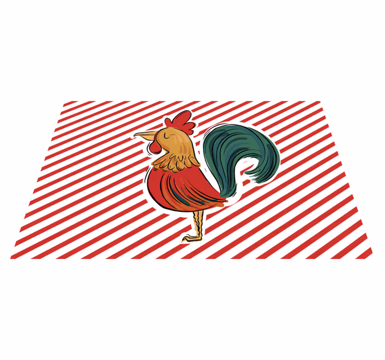 Podkładka na stół Kolorowy projekt koguta - TenStickers