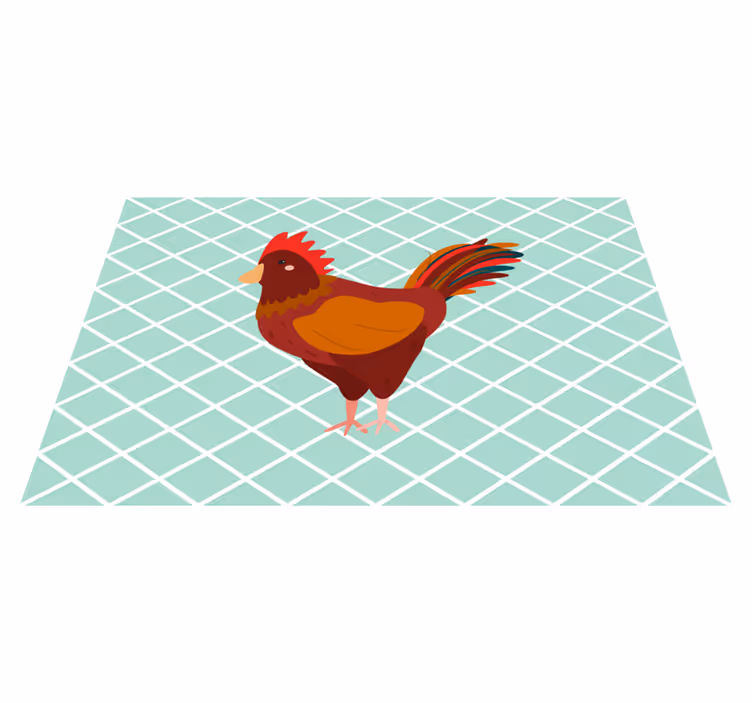 Podkładka na stół oryginalna ilustracja urokliwego koguta - TenStickers