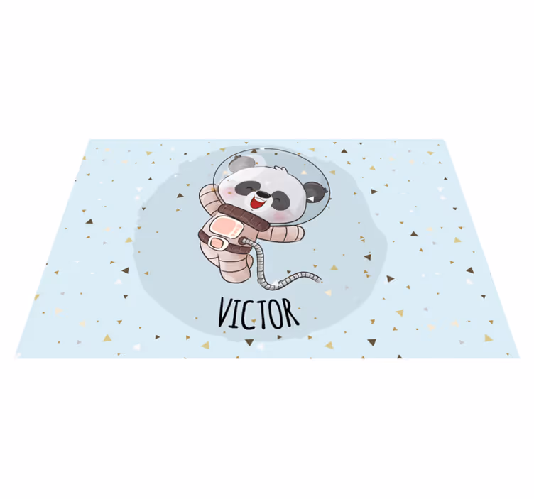Podkładka na stół dla dzieci Urocza panda dla chłopca z imieniem - TenStickers