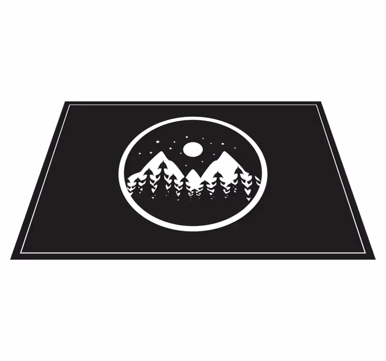 Podkładka na stół nowoczesna krajobraz górski w kole - TenStickers