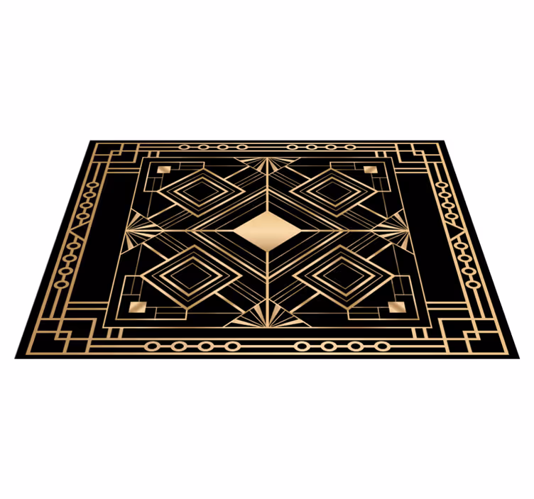 Elegancka podkładka na stół Sztuka współczesna czarno-złota deco - TenStickers