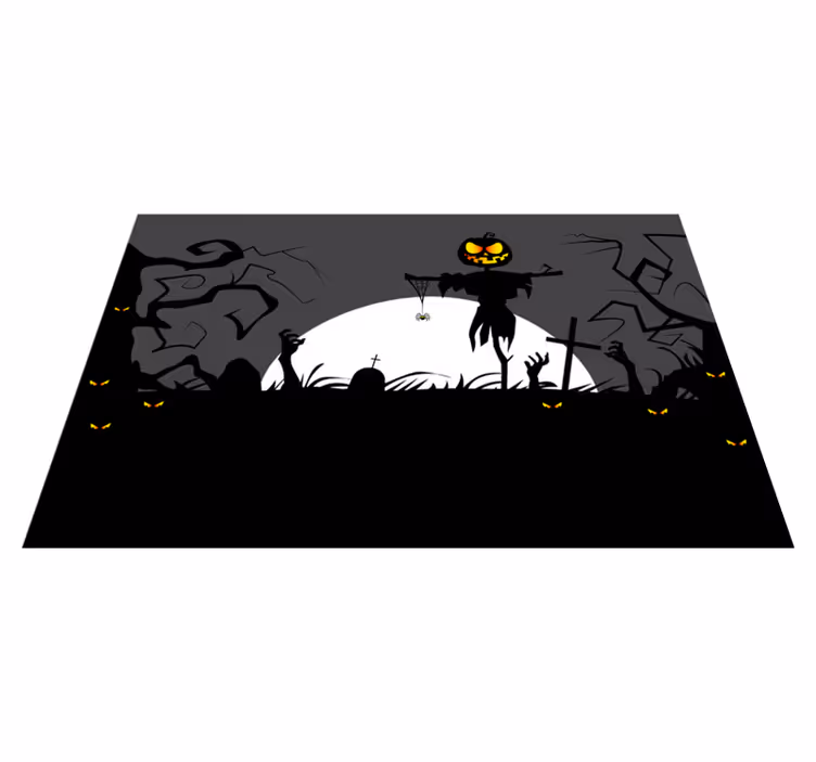 Podkładka na stół halloween straszny dyniowy strachacz - TenStickers