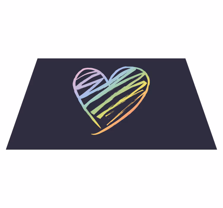 Podkładka na stół oryginalna w kolorowe serca - TenStickers